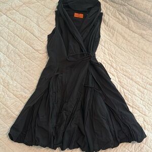 Patrizia Luca Milano hooded black wrap dress Little black dress